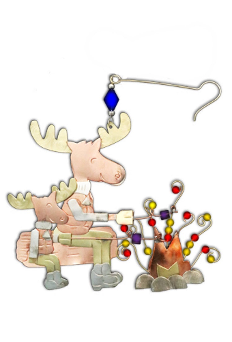 Moose Campfire Ornament