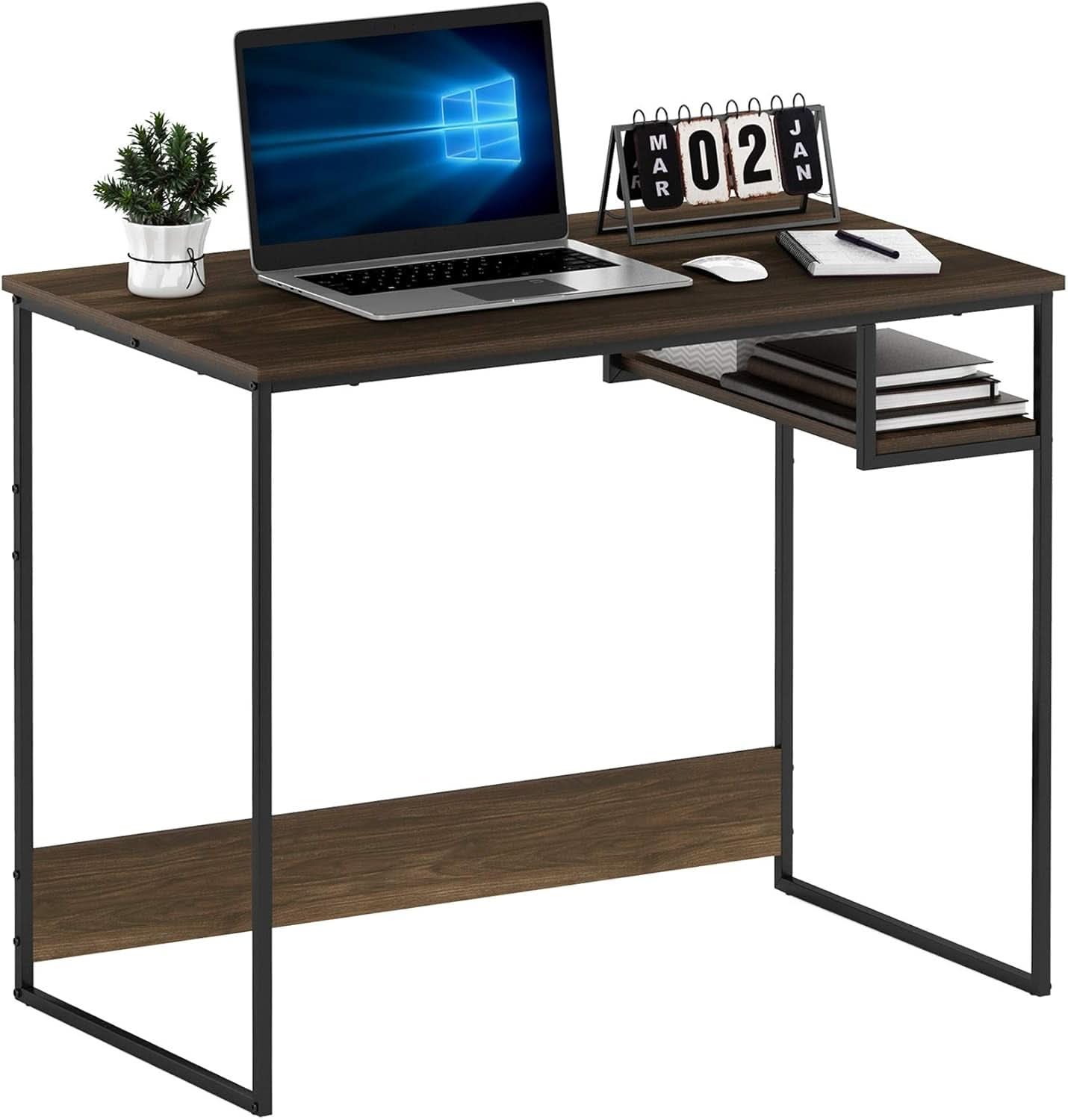 Moretti Lifestyle 35 Inch Study Desk Columbia Walnut