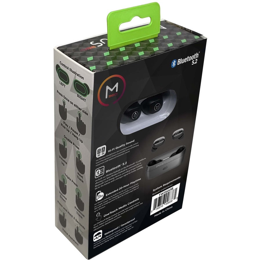 Morpheus 360 Spire True Wireless Earbuds - Bluetooth In-Ear Headphones With Microphone - Tw1500B