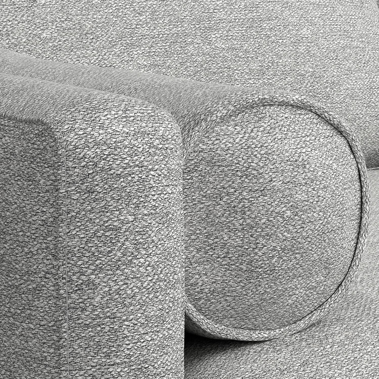 Morrison 72 Inch Mid Century Modern Sofa Set Mist Grey