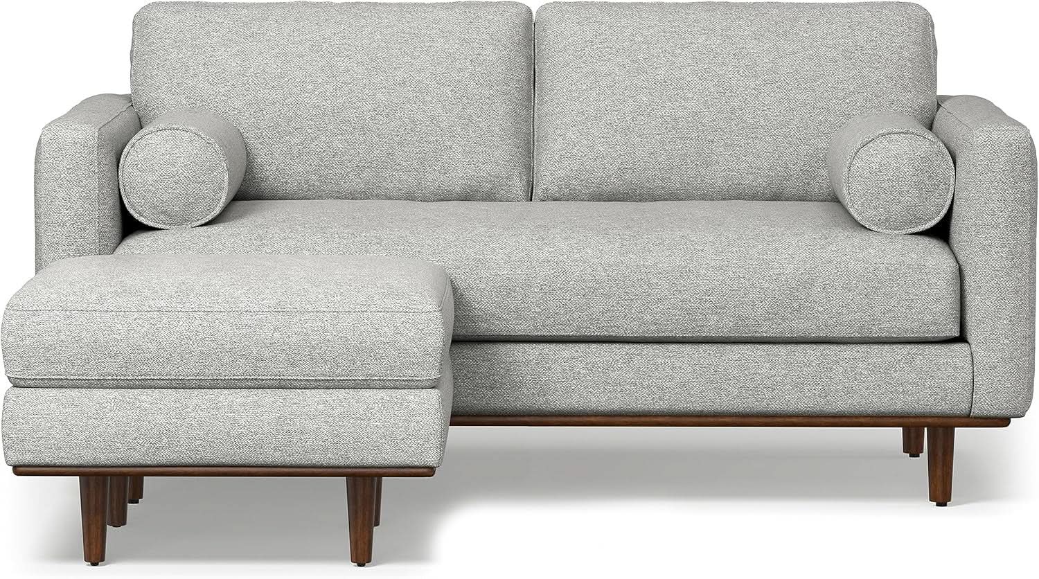 Morrison 72 Inch Mid Century Modern Sofa Set Mist Grey
