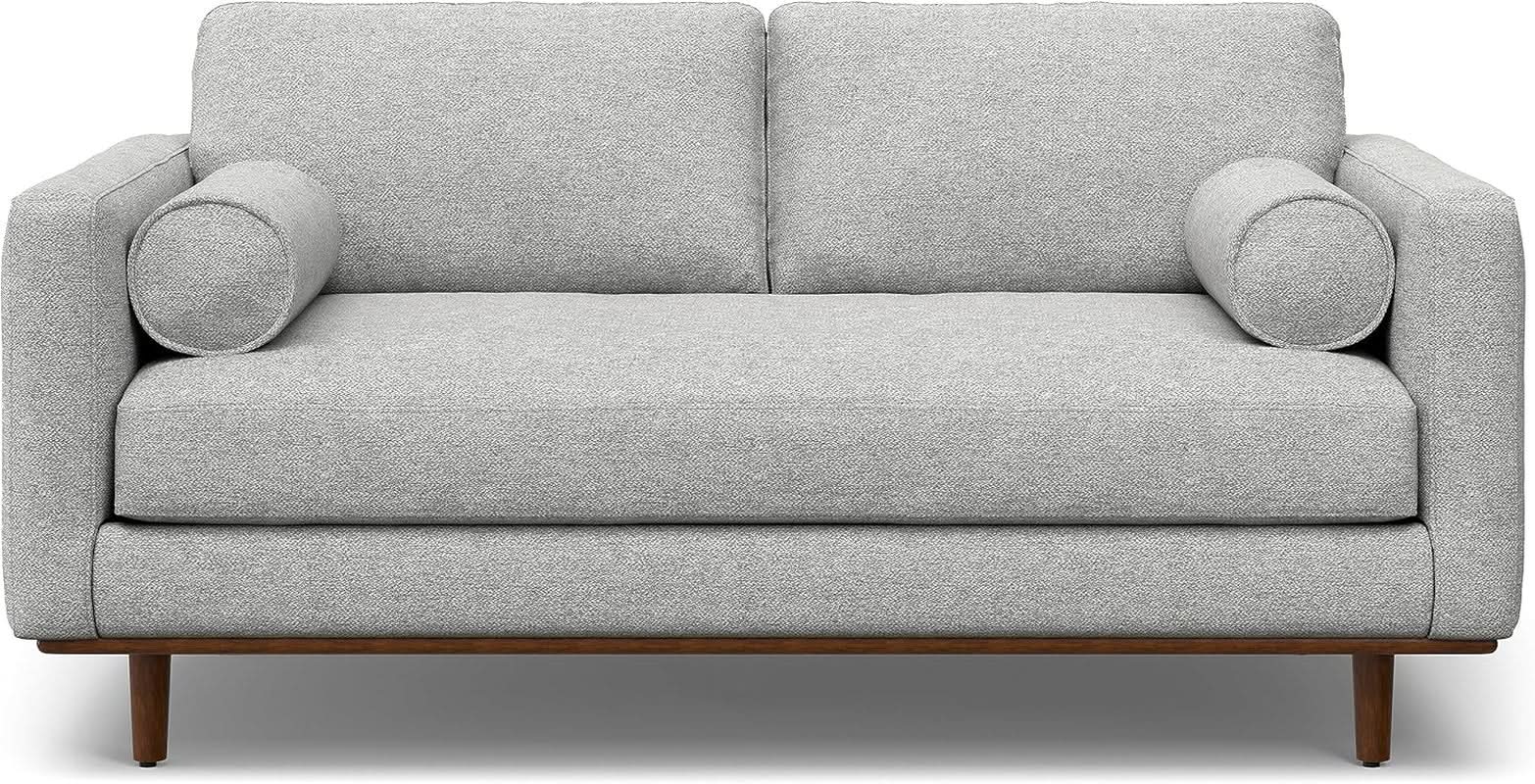 Morrison 72 Inch Mid Century Modern Sofa Set Mist Grey