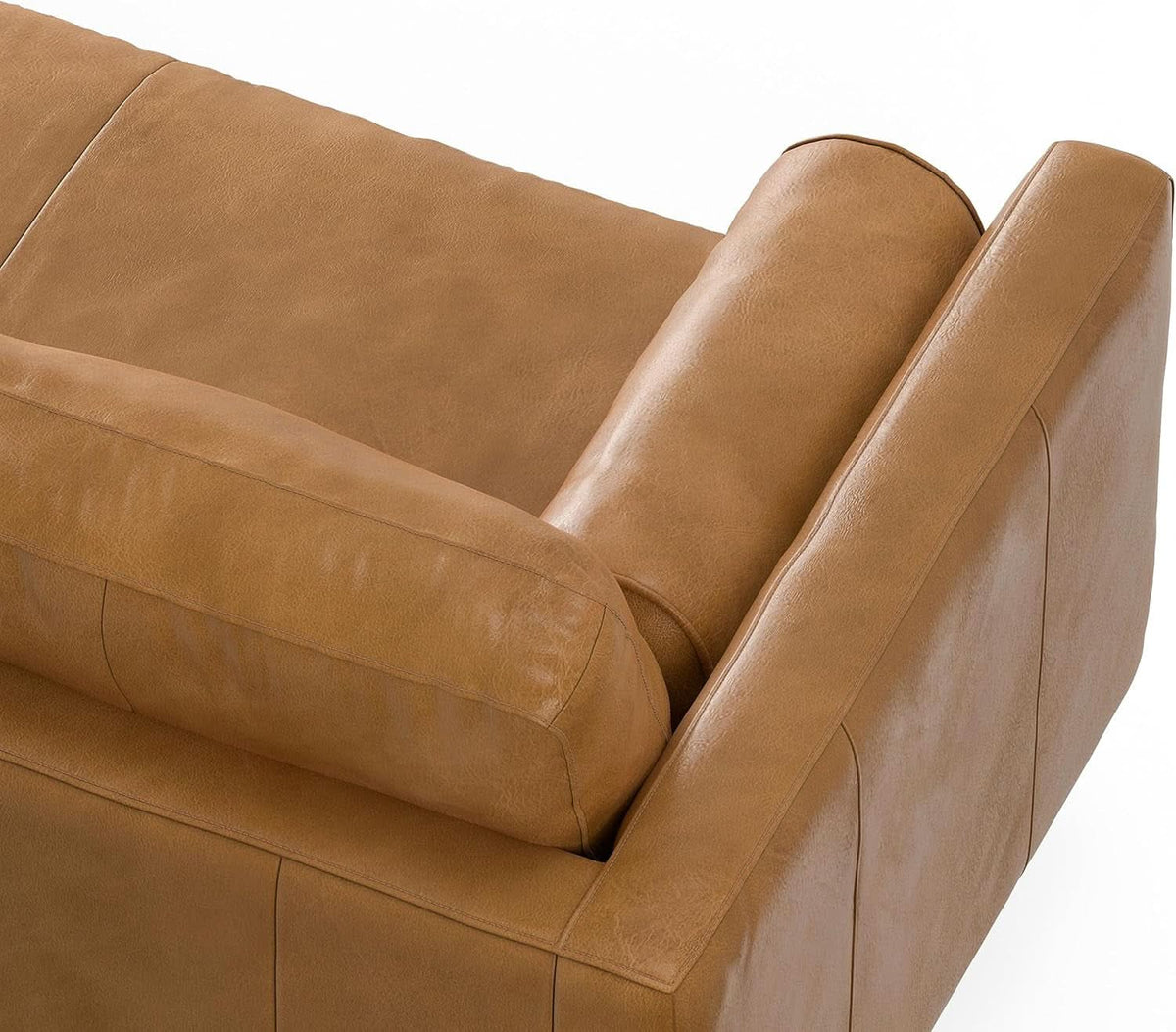 Morrison Sofa With Ottoman Set 72 Inch Wide Genuine Leather