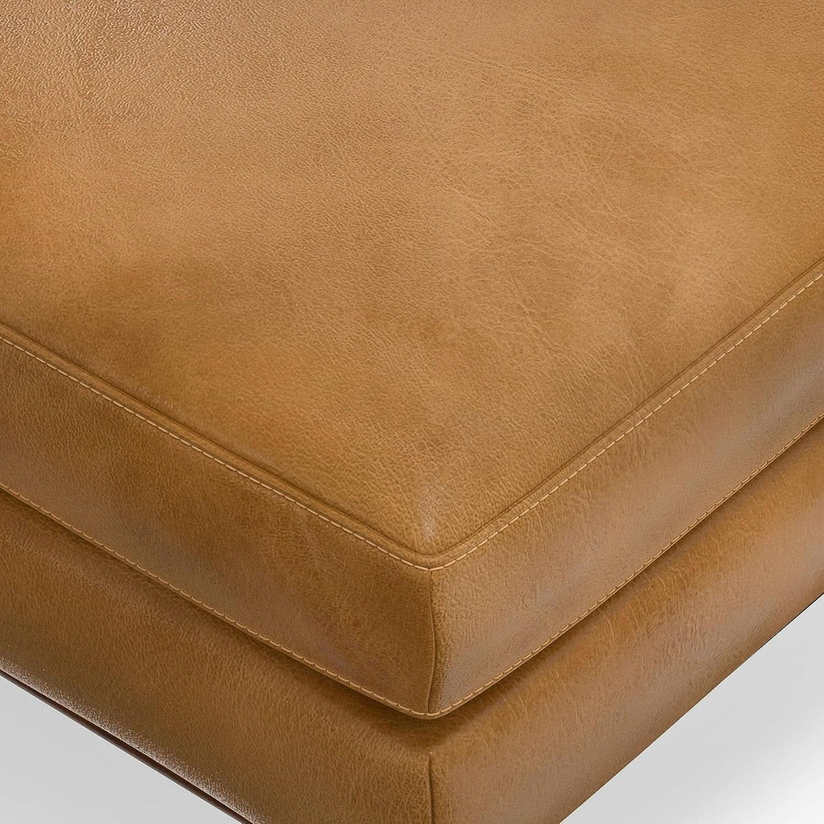 Morrison Sofa With Ottoman Set 72 Inch Wide Genuine Leather