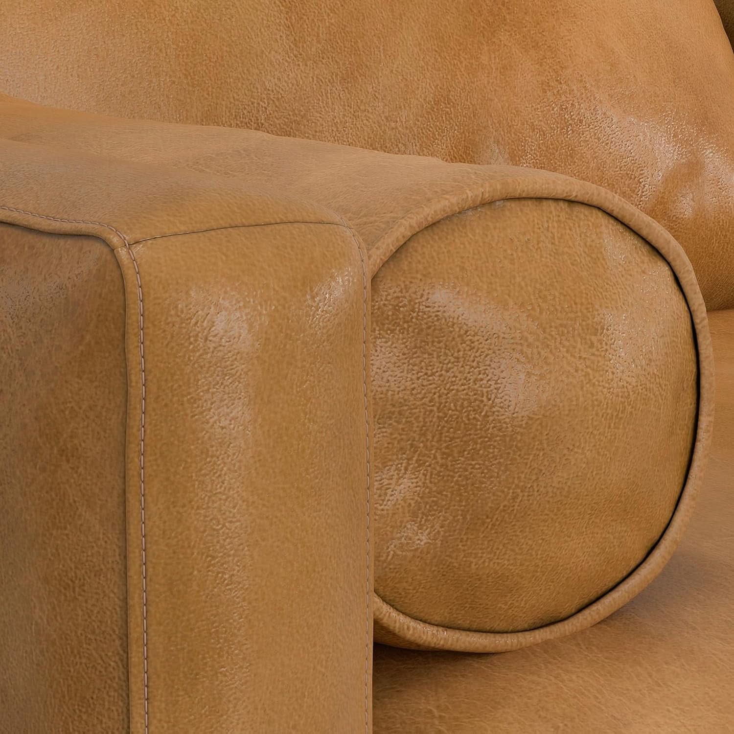 Morrison Sofa With Ottoman Set 72 Inch Wide Genuine Leather
