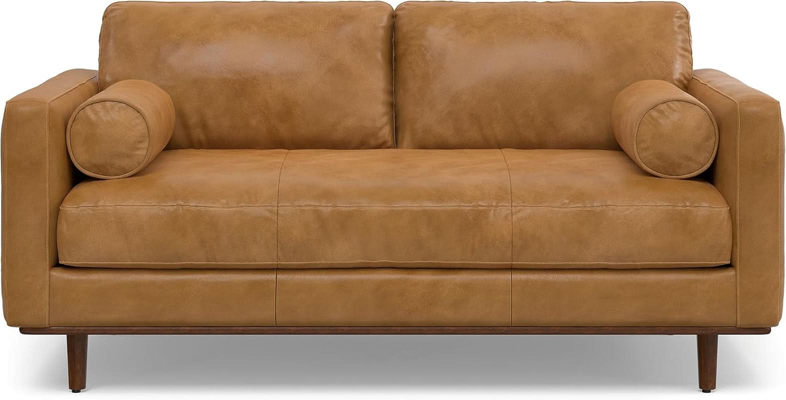 Morrison Sofa With Ottoman Set 72 Inch Wide Genuine Leather