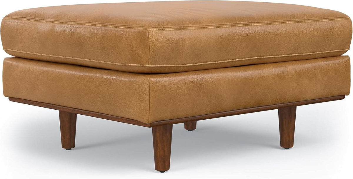 Morrison Sofa With Ottoman Set 72 Inch Wide Genuine Leather