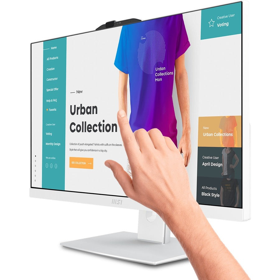 Msi Modern Am242Tp 12M-055Us All-In-One Computer - Intel Core I7 12Th Gen - 16 Gb Ram Ddr4 Sdram - 512 Gb M.2 Ssd - 23.8" Full Hd 1920 X 1080 Touchscreen Display - Desktop