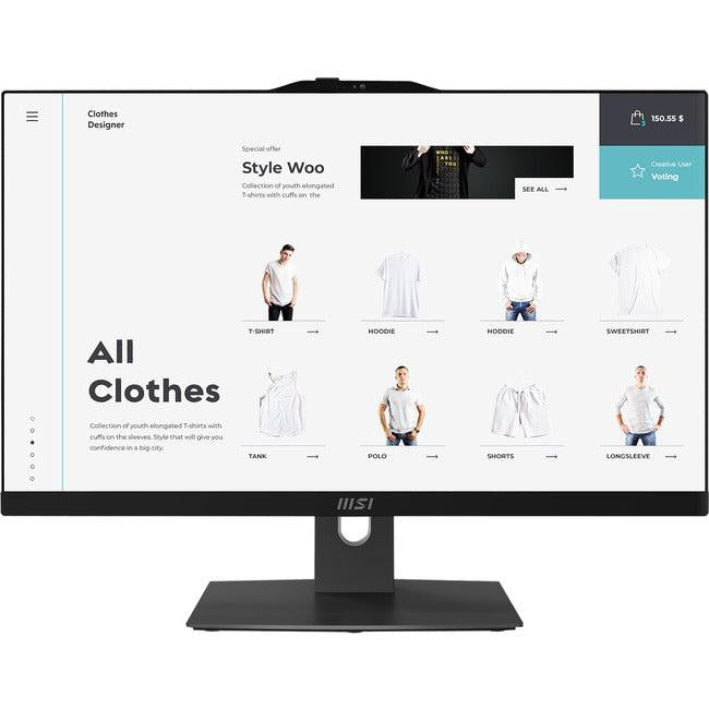 Msi Modern Am242Tp 12M-235Us All-In-One Computer - Intel Core I7 12Th Gen I7-1260P Dodeca-Core (12 Core) - 16 Gb Ram Ddr4 Sdram - 256 Gb M.2 Pci Express Nvme Ssd - 23.8" Full Hd 1920 X 1080 Touchscreen Display - Desktop - Black