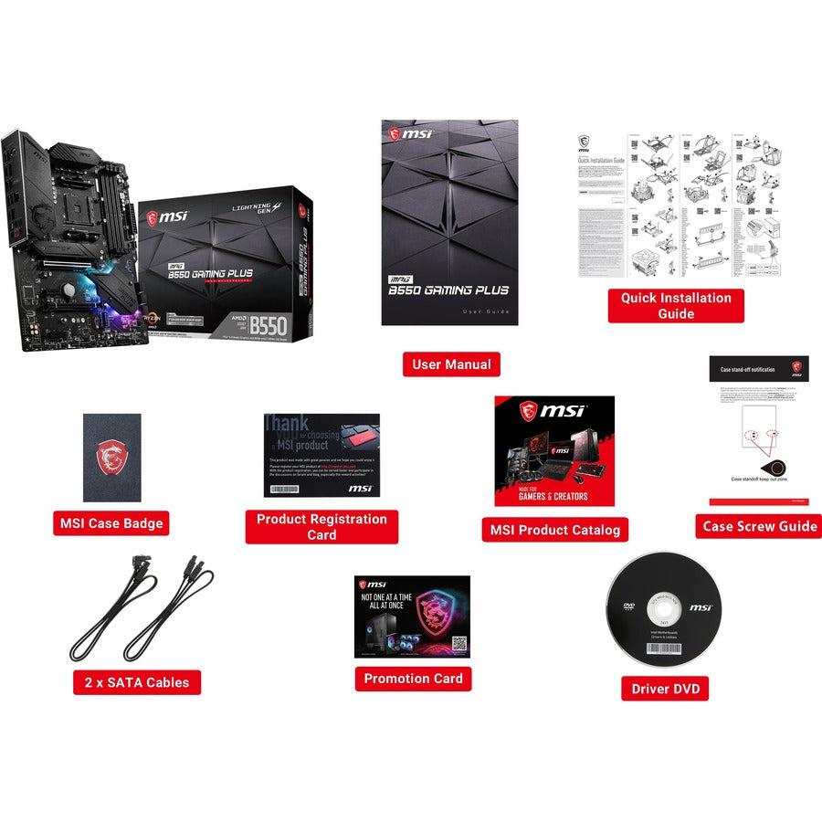 Msi Mpg B550 Gaming Plus Amd B550 Socket Am4 Atx