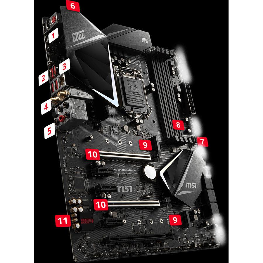 Msi Mpg Z390 Gaming Edge Ac Lga 1151 (300 Series) Intel Z390 Sata 6Gb/S Atx Intel Motherboard