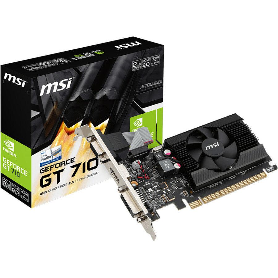 MSI NVIDIA GeForce GT 710 Graphic Card - 2 GB DDR3 SDRAM - Low-profile G7102D3P