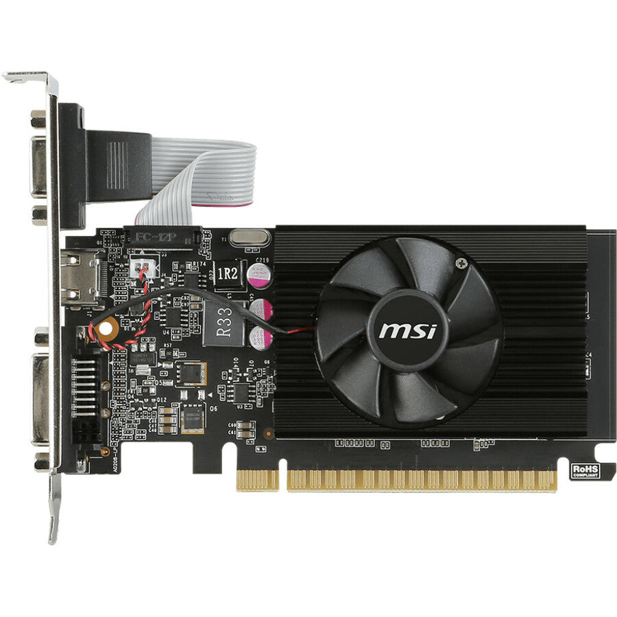 MSI NVIDIA GeForce GT 710 Graphic Card - 2 GB DDR3 SDRAM - Low-profile G7102D3P