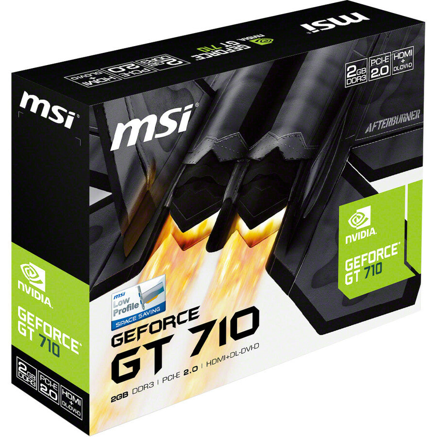 MSI NVIDIA GeForce GT 710 Graphic Card - 2 GB DDR3 SDRAM - Low-profile G7102D3P