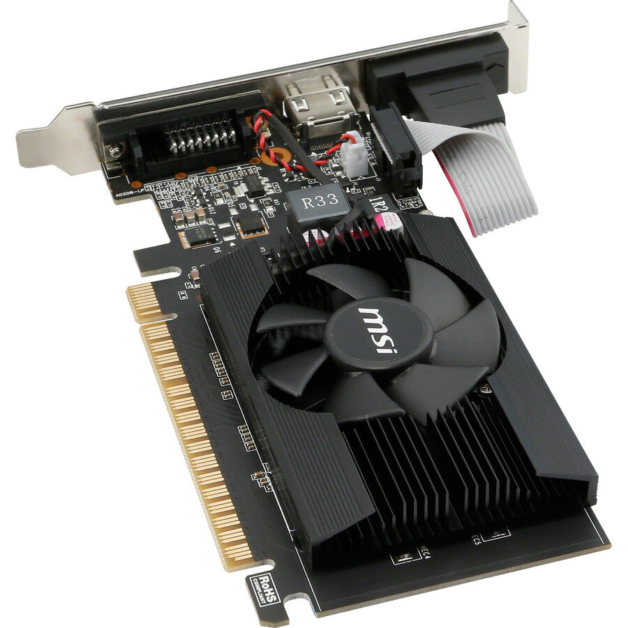 MSI NVIDIA GeForce GT 710 Graphic Card - 2 GB DDR3 SDRAM - Low-profile G7102D3P
