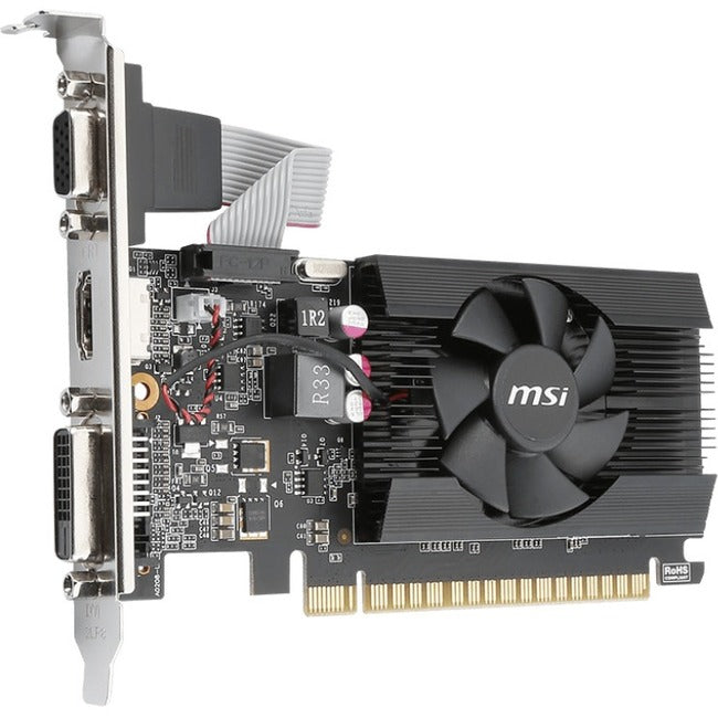 MSI NVIDIA GeForce GT 710 Graphic Card - 2 GB DDR3 SDRAM - Low-profile G7102D3P