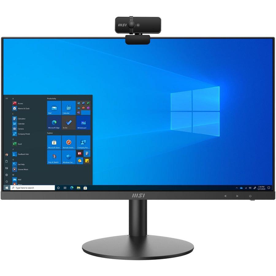 Msi Pro Ap241 11M-001Us 23.8 Inch Intel Core I5-11400 Processor 8Gb Ddr4 250Gb M.2 Nvme Sdd Windows 10 Pro Non-Touch Screen All-In-One Pc (Black)