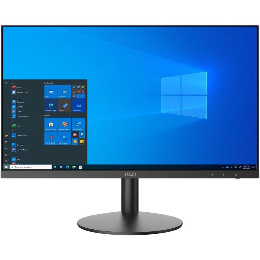 Msi Pro Ap241 11M-001Us 23.8 Inch Intel Core I5-11400 Processor 8Gb Ddr4 250Gb M.2 Nvme Sdd Windows 10 Pro Non-Touch Screen All-In-One Pc (Black)