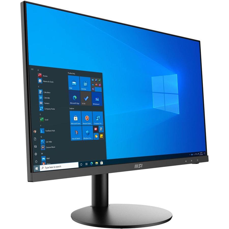 Msi Pro Ap241 11M-001Us 23.8 Inch Intel Core I5-11400 Processor 8Gb Ddr4 250Gb M.2 Nvme Sdd Windows 10 Pro Non-Touch Screen All-In-One Pc (Black)