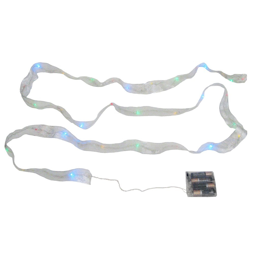 Multi-Color Iridescent LIghted 9 Foot Ribbon