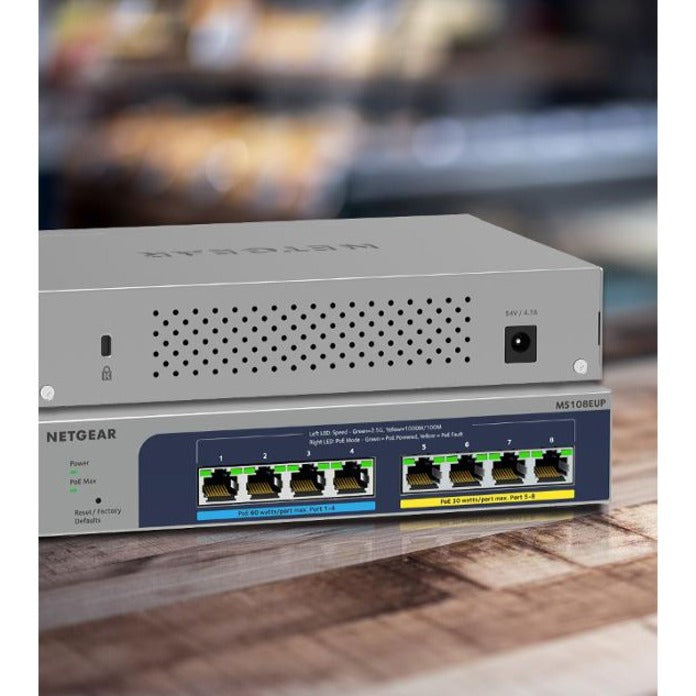 Multi Gigabit PoE Switch - 8-Port 2.5G Business Ethernet Ultra60 PoE++ | TeciSoft MS108EUP-100NAS