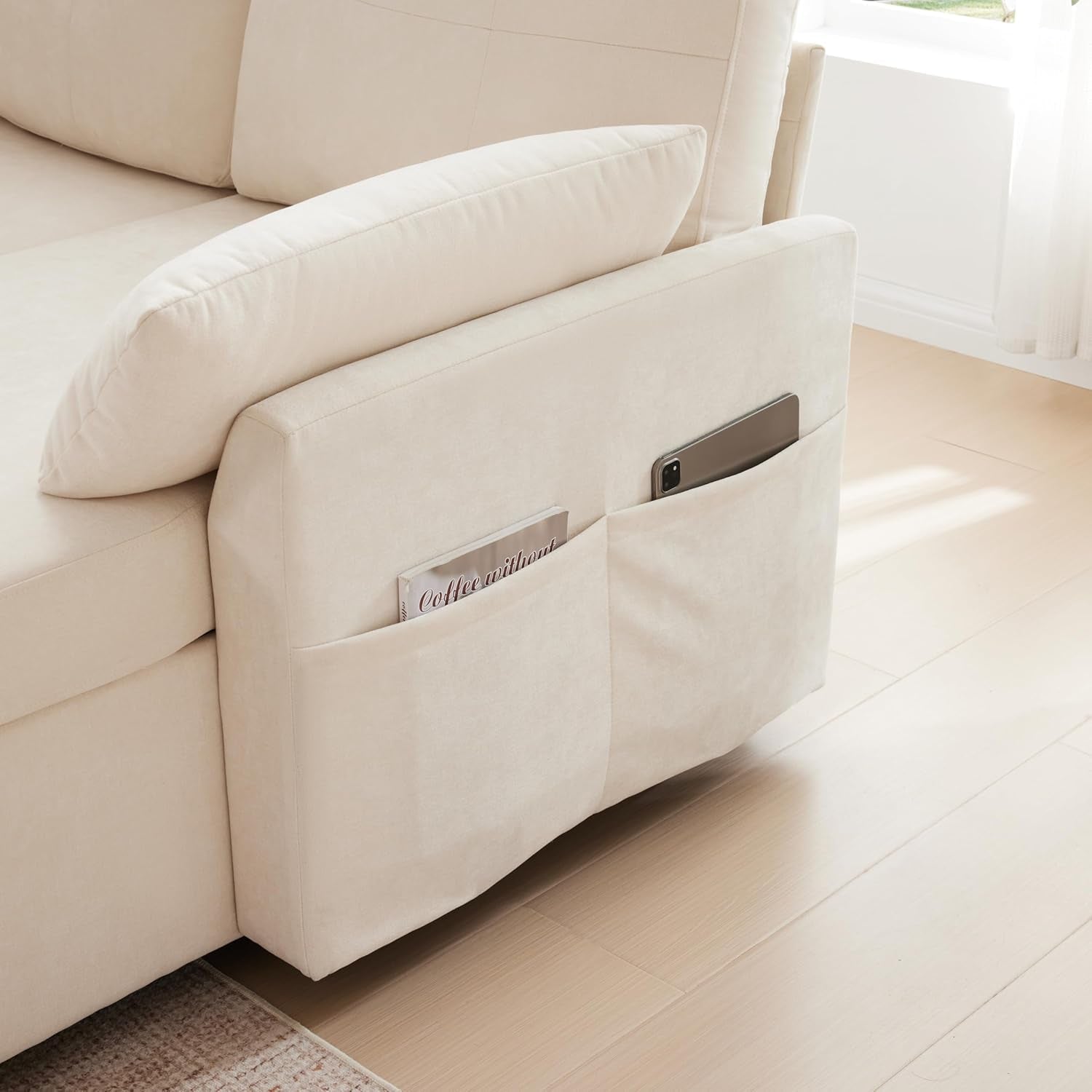 Multifunctional Sectional Sofa Bed With Storage And USB Ports