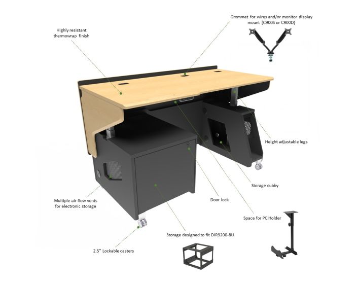 Multimedia Standing Desk (ADA Compliant) DSL38