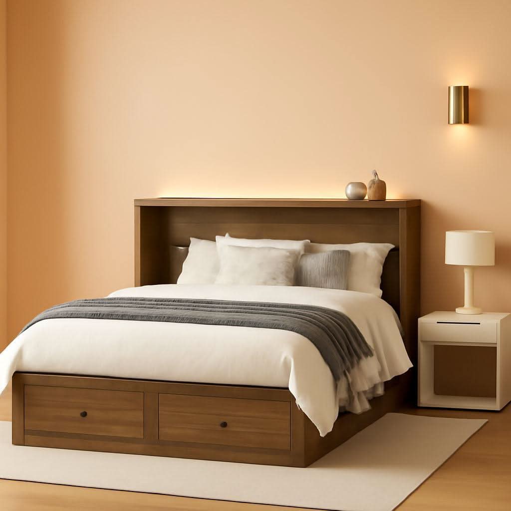 Murphy Bed Barnwood Queen Size Fits Small Spaces In Cabinet