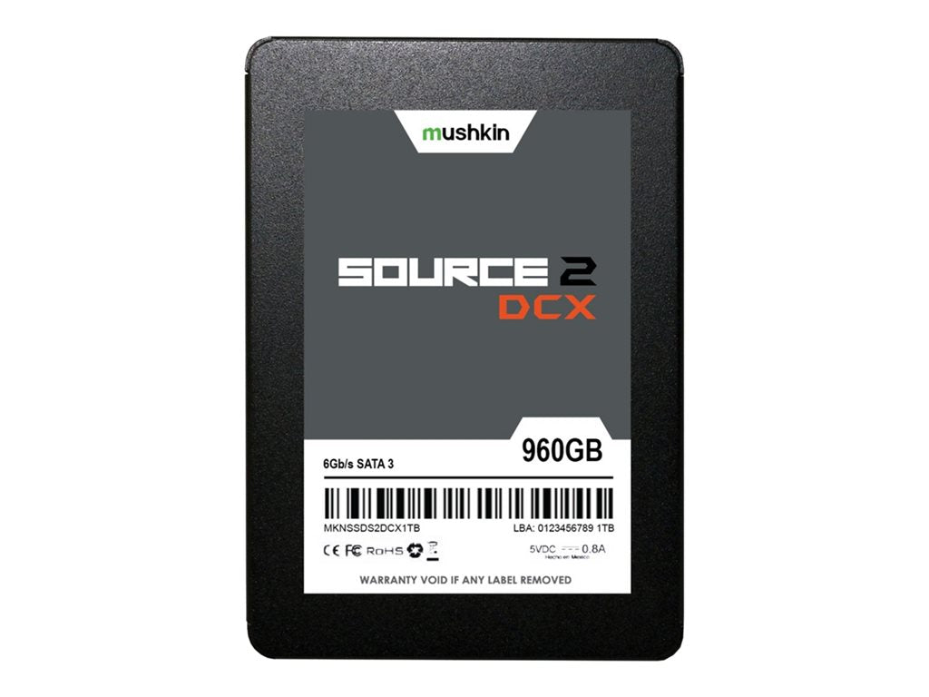 Mushkin Source 2 DCX - SSD - encrypted - 960 GB - internal - 2.5 - SATA 6Gb/s - 256-bit AES - Self-Encrypting Drive