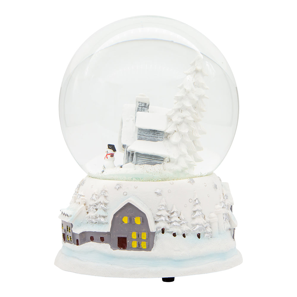 Musical Snowy House Water Globe