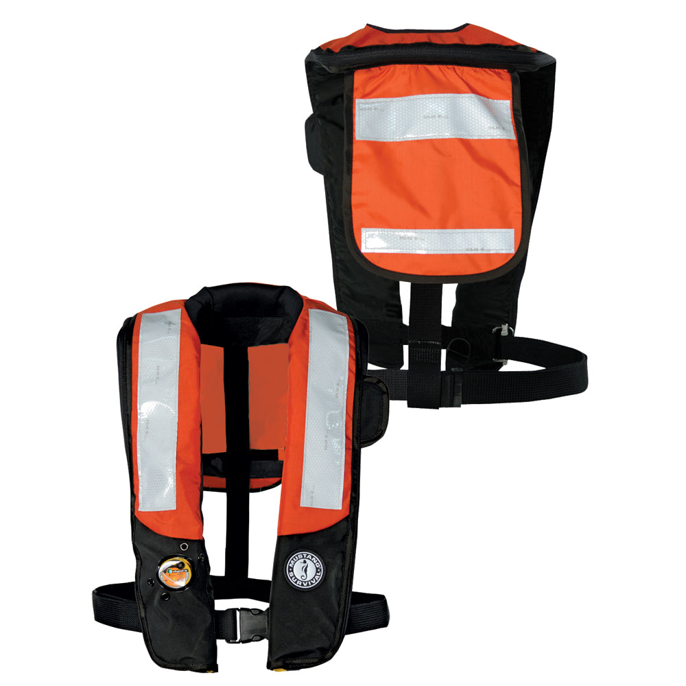 Mustang HIT Inflatable PDF w/SOLAS Reflective Tape - Orange/Black - Au