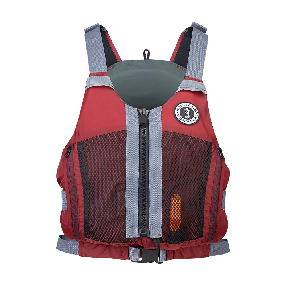 Mustang Women's Destiny Foam Vest - Merlot/Grey - Small/Medium