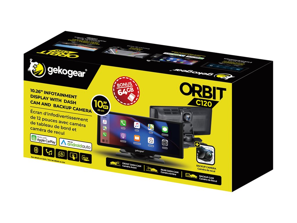 MyGekoGear Orbit C120 - Dashboard camera - 1080p / 30 fps - Bluetooth, Wireless LAN ORBITC120