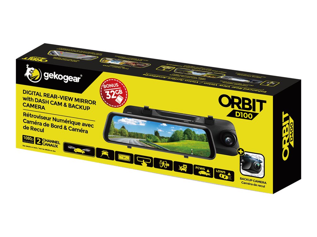 MyGekoGear Orbit D100 - Dashboard camera - 1080p - G-Sensor ORBITD100