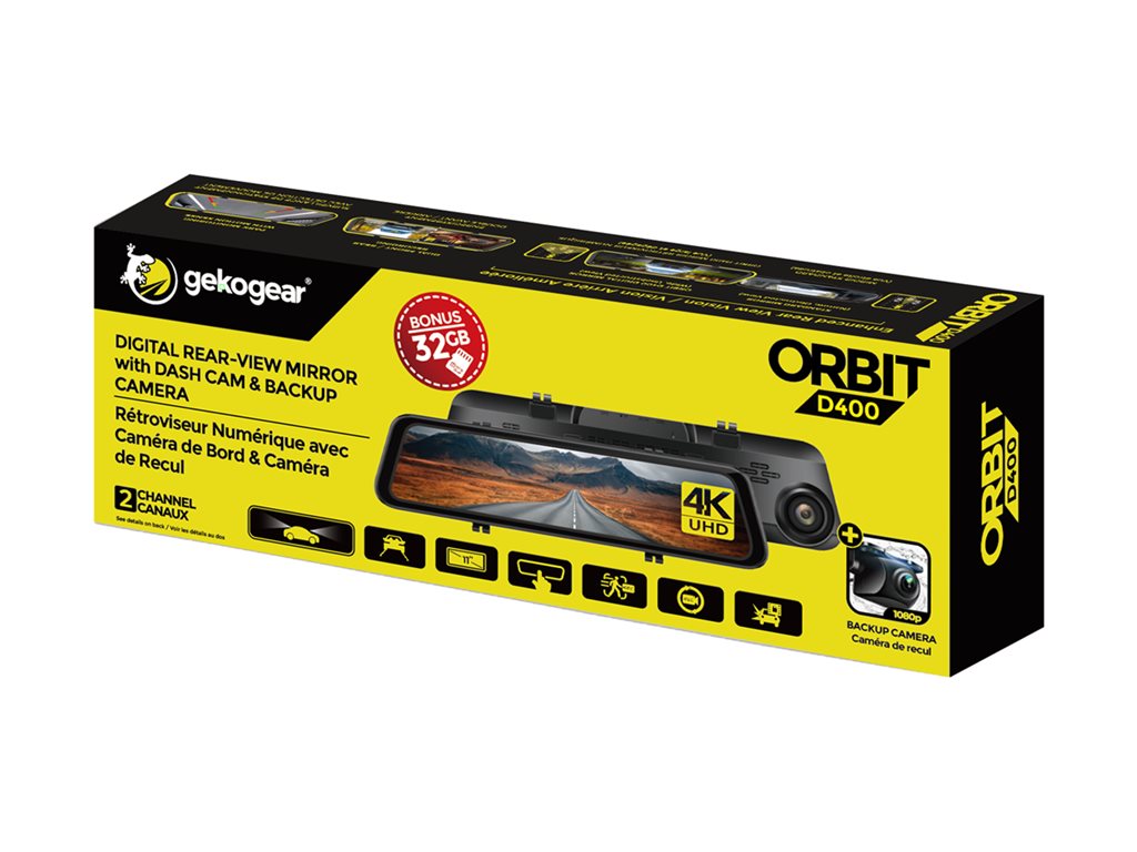 MyGekoGear Orbit D400 - Car video recording system - display - 11.8 - touch screen - monitor with built-in dash camera ORBITD400