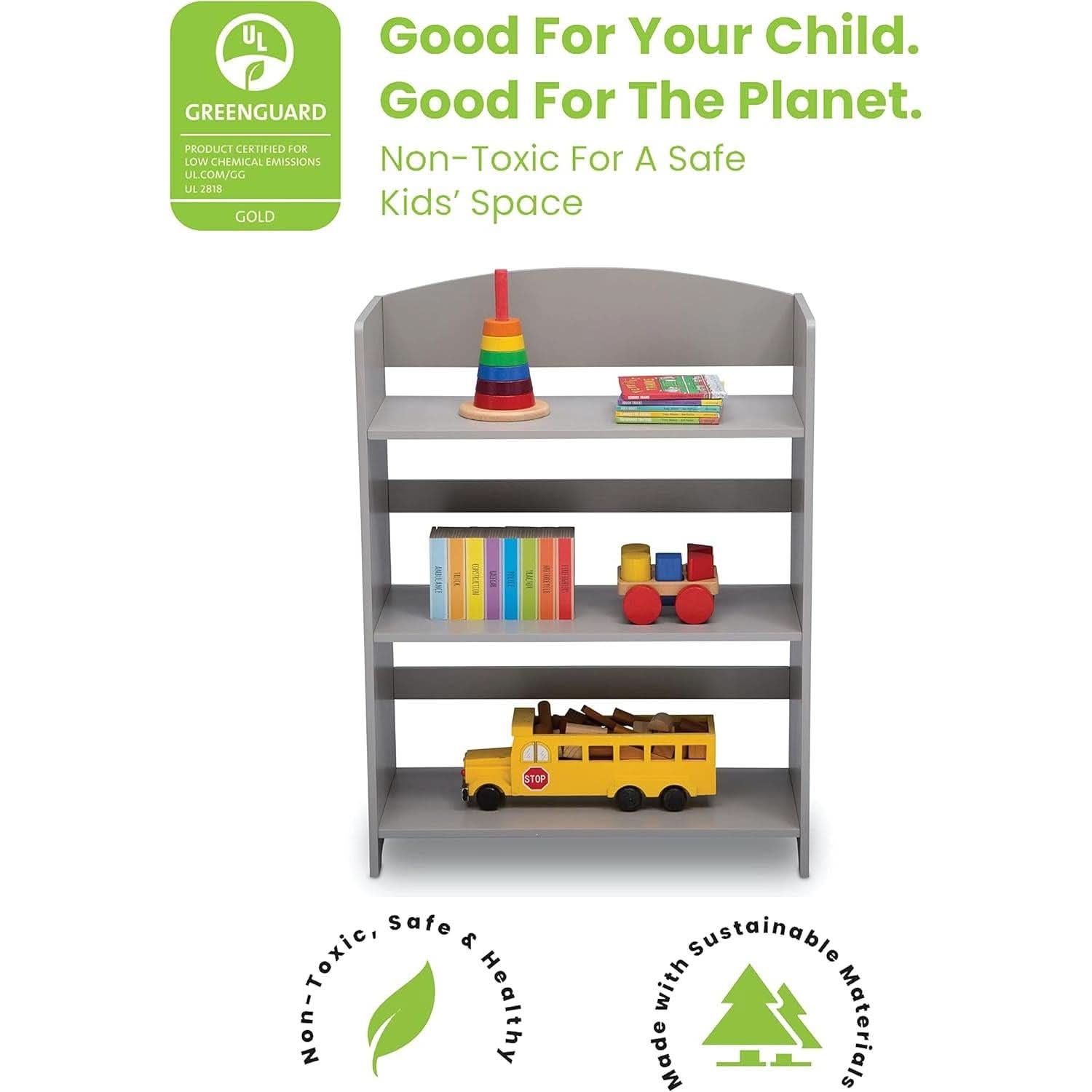 Mysize Grey Bookshelf Greenguard Gold Certified 33 Inch