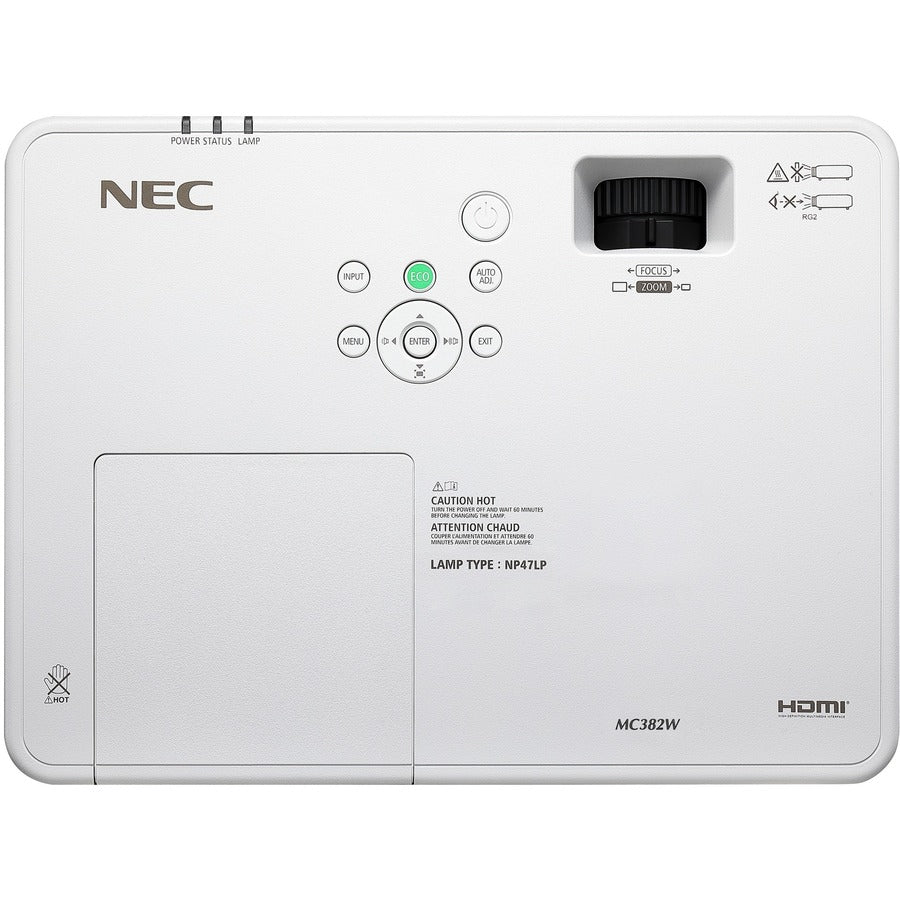 NEC Display NP-MC423W LCD Projector - 16:10 - Ceiling Mountable - White