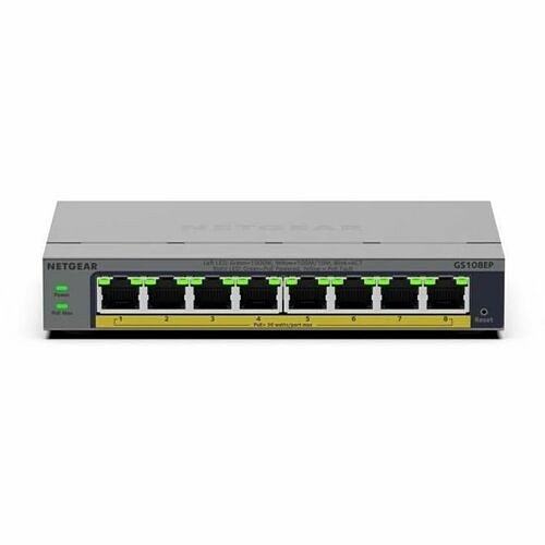 NETGEAR GS108EP 8-Port 1Gbps PoE Switch for Small Business