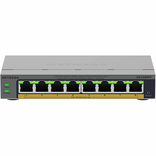 NETGEAR GS108EPP 8-Port Gigabit PoE+ Switch 123W for SMBs