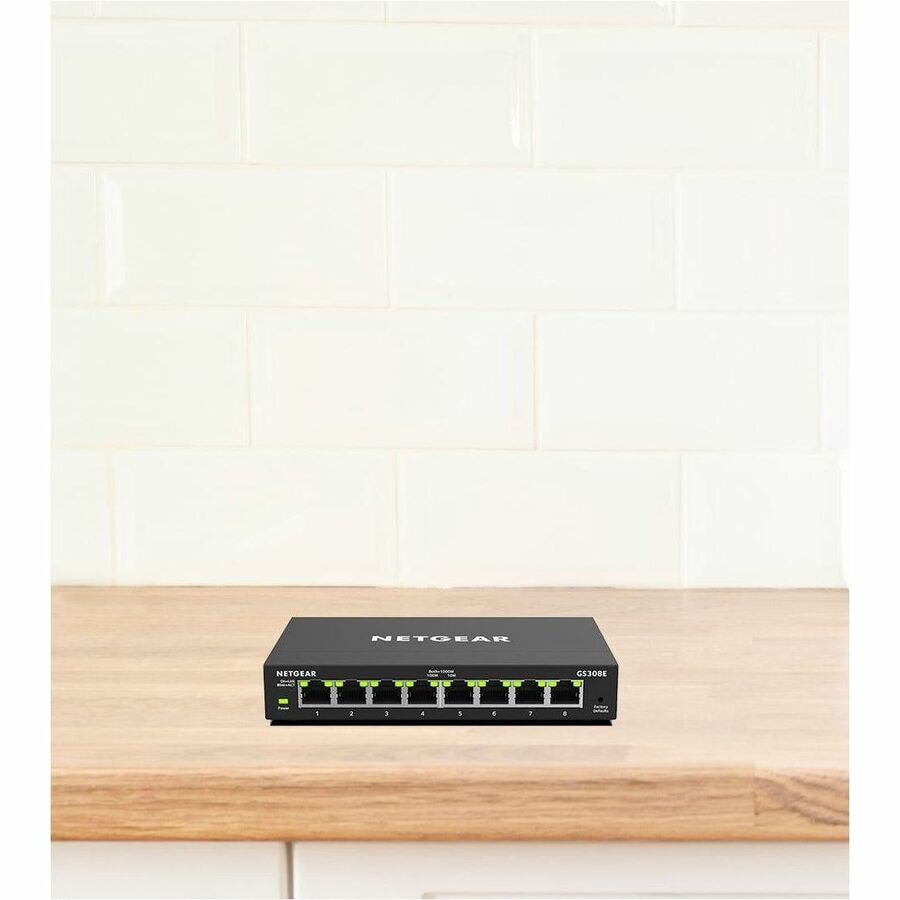 NETGEAR GS308E 8-Port Gigabit Plus Switch with VLAN & QoS for Small Office
