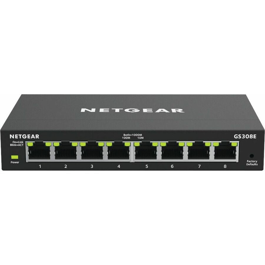 NETGEAR GS308E 8-Port Gigabit Plus Switch with VLAN & QoS for Small Office