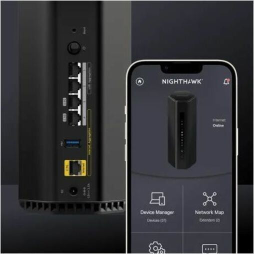 NETGEAR NightHawk RS200-100NAS WiFi 7 Router with BE6500 Chipset for Homes & Offices