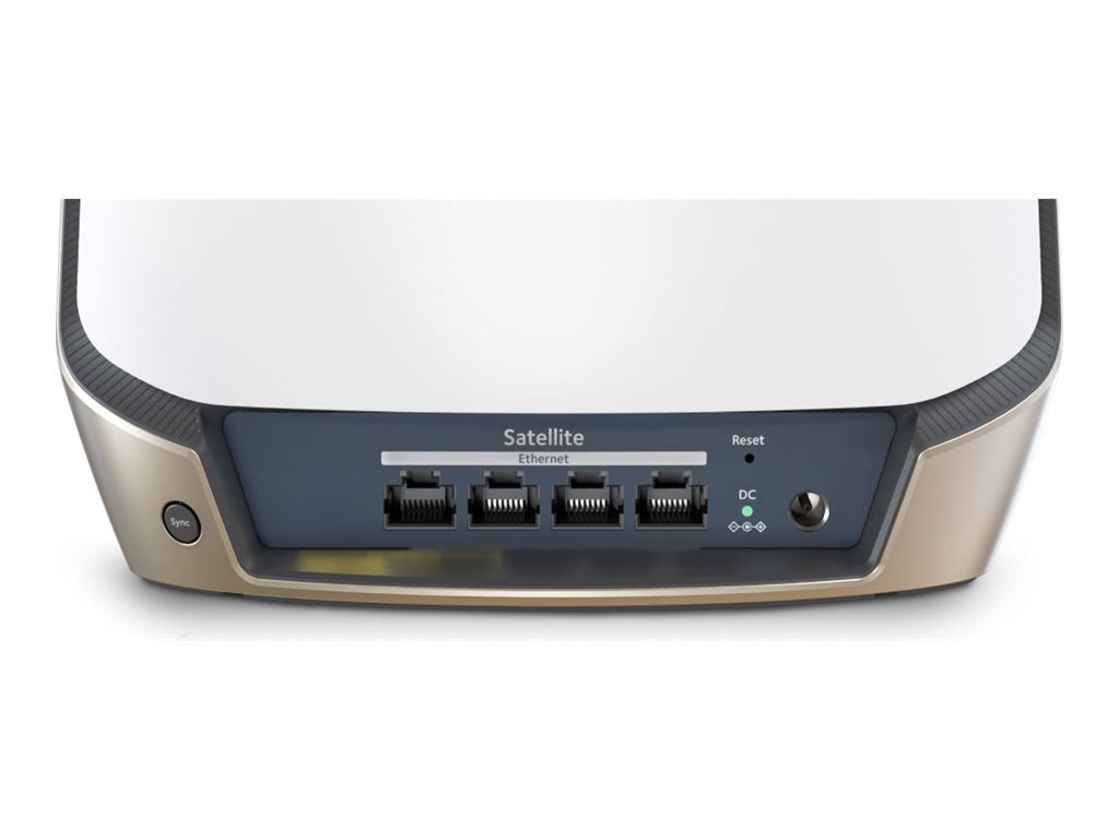 NETGEAR Orbi RBS860 - Wi-Fi system - (extender) - up to 2,700 sq.ft - mesh 1GbE - Wi-Fi 6 - Tri-Band RBS860-100NAS