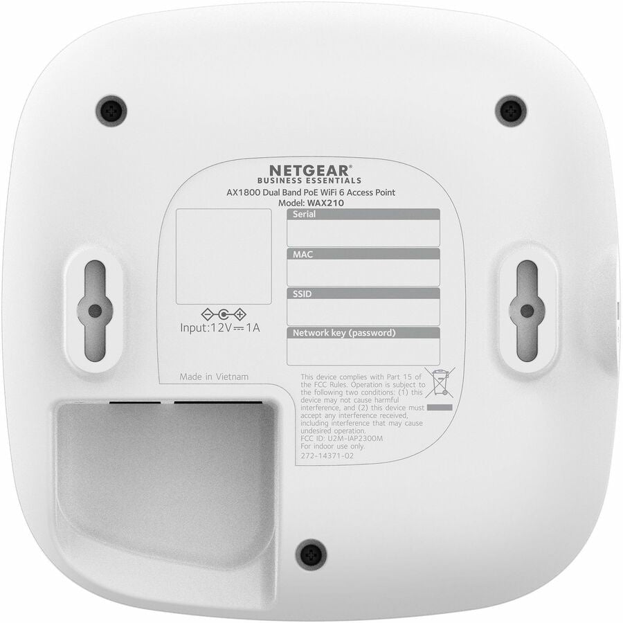 NETGEAR WAX210 AX1800 WiFi 6 Dual-Band Access Point for Business