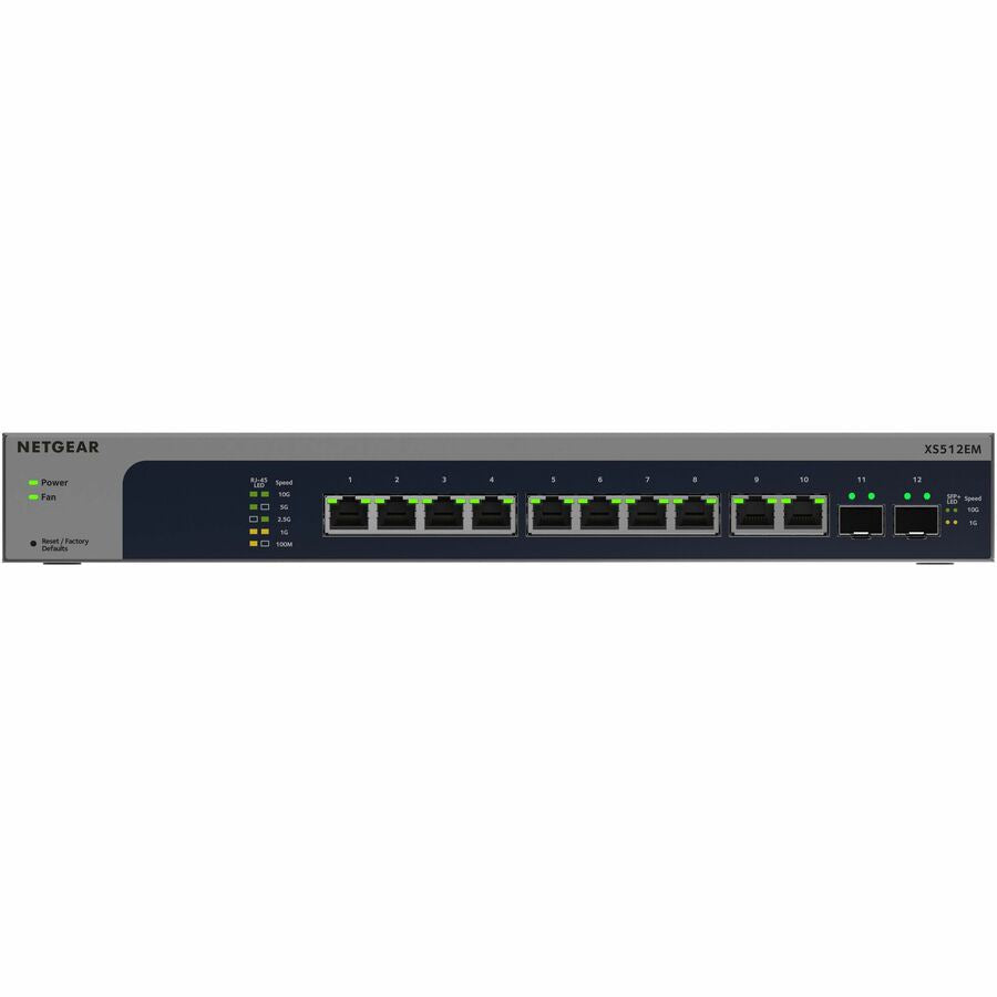 NETGEAR XS512EM-200NAS 12-Port 10G Easy Smart Switch for Networks
