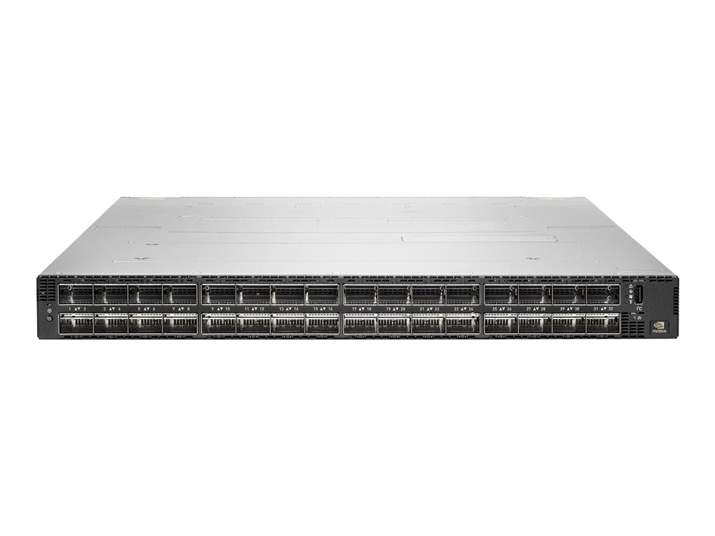 NVIDIA InfiniBand NDR - Switch - smart - 64 x NDR InfiniBand - back to front airflow - rack-mountable