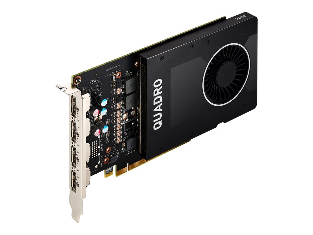 NVIDIA Quadro P2000 - Graphics card - Quadro P2000 - 5 GB GDDR5 - PCIe 3.0 x16 - 4 x DisplayPort - retail VCQP2000-PB