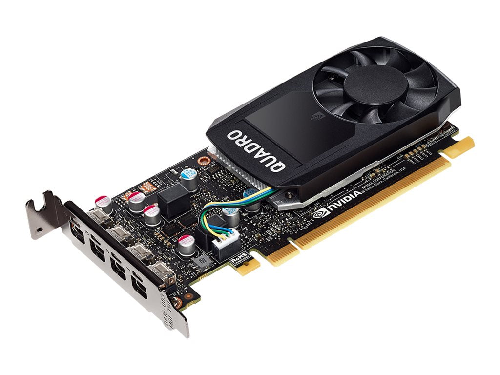 NVIDIA Quadro P600 - Graphics card - Quadro P600 - 2 GB GDDR5 - PCIe 3.0 x16 low profile - 4 x Mini DisplayPort - retail