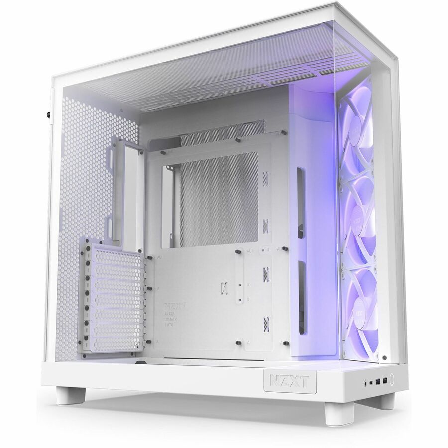 NZXT H6 Flow RGB Compact Dual-Chamber Mid-Tower Airflow Case with RGB Fans