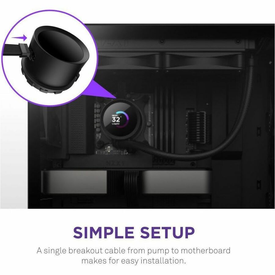 NZXT Kraken 240 240mm AIO Liquid Cooler with LCD Display - 1 Pack
